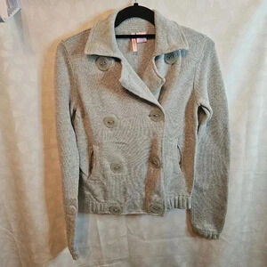 Eight Sixty Gray Big Button Cardigan Size XS